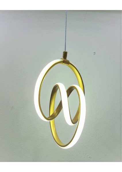 Modern Sarkıt Gold LED Avize Imza Led+Avize