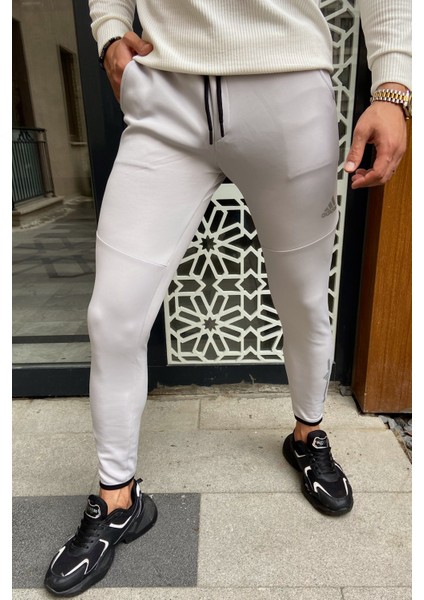 Erkek Adidas Açık Gri Slim Fit Eşofman Altı fiyatları