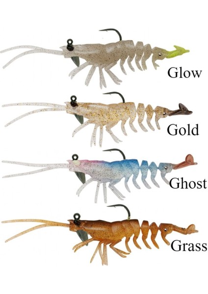 3D Shrimp Rtf 12.5cm 14G Silikon Karides