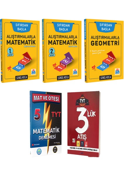 Şenol Hoca Yayınları Alıştırmalarla Matematik 1-2 Geometri ve Deneme Seti