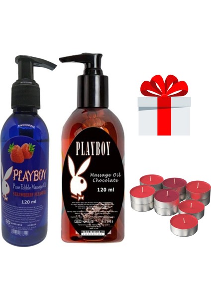 Pure Edible Çilekçikolata Aromalı Mum Hediyeli Dinlendiri Vücut Masaj Yağı 120 ml