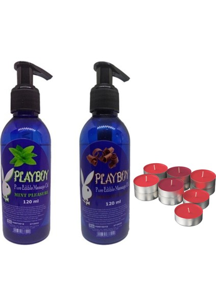 Pure Edible Çikolata Nane Aromalı Mum Hediyeli Dinlendiri Vücut Masaj Yağı 120 ml