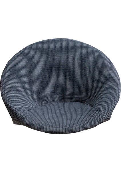Jakarlı Kumaş Daire Sandalye Slipcover Çıkarılabilir Koyu Gri (Yurt Dışından) fiyatları