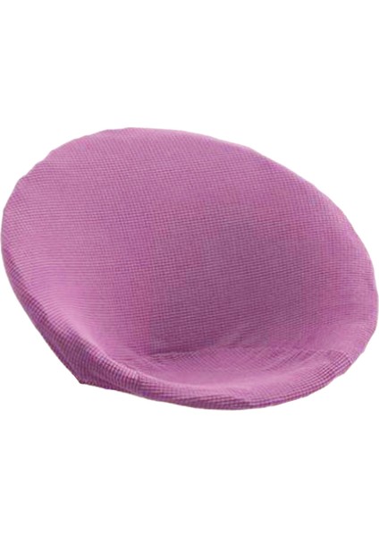 Jakarlı Kumaş Daire Sandalye Slipcover Çıkarılabilir Mor (Yurt Dışından)