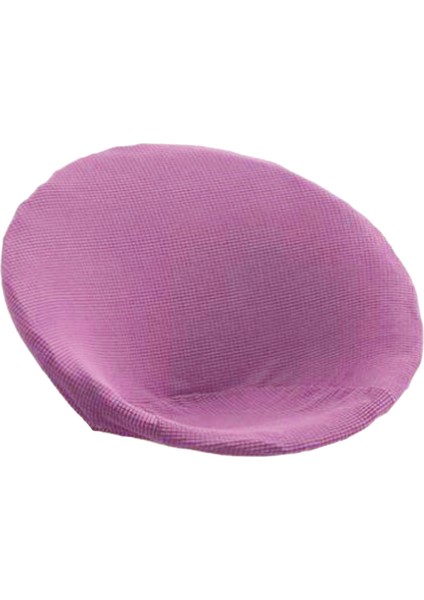 Jakarlı Kumaş Daire Sandalye Slipcover Çıkarılabilir Mor (Yurt Dışından)