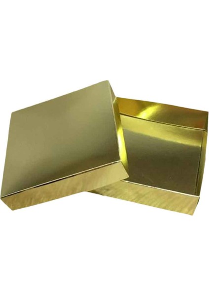 Komple Karton Kutu 10X10X3 cm - 25 Adet Gold