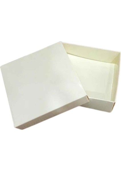 Komple Karton Kutu 10X10X3 cm - 25 Adet Krem