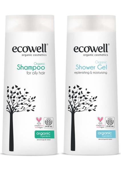 Organik Duş Bakım Seti (Şampuan + Duş Jeli)