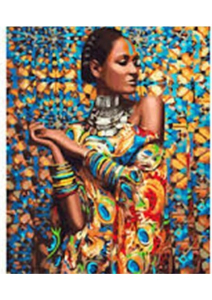 Afrikalı Güzel 2 Sayılarla Boyama Seti Rulo 40 x 50 cm
