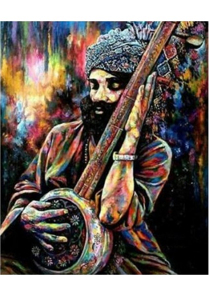 Hintli Sanatçı Sayılarla Boyama Seti Rulo 40 x 50 cm