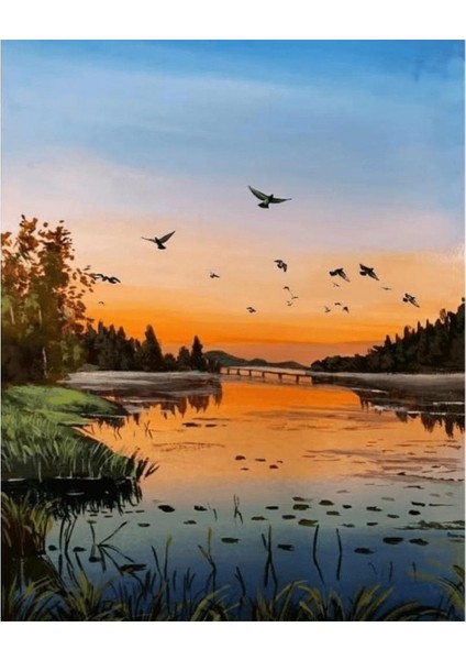 Huzurla Buluşma Sayılarla Boyama Seti Rulo 40 x 50 cm