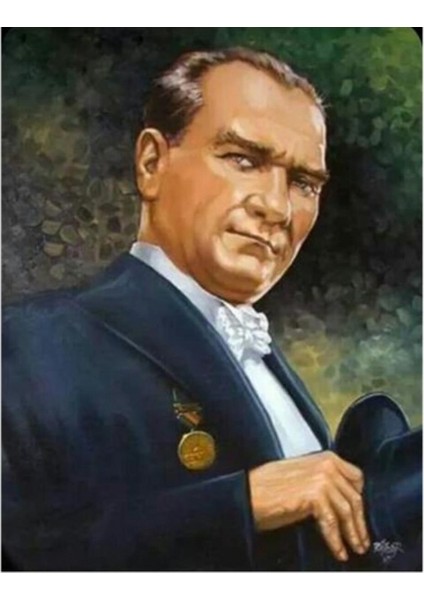 Atatürk Porte Sayılarla Boyama Seti Kasnaklı 40 x 50 cm