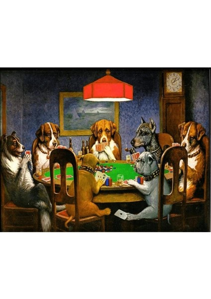 Dog Poker Sayılarla Boyama Seti Kasnaklı 40 x 50 cm