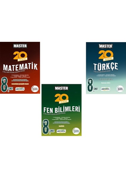 8. Sınıf Matematik Türkçe Fen Master Deneme Seti Yeni 2022