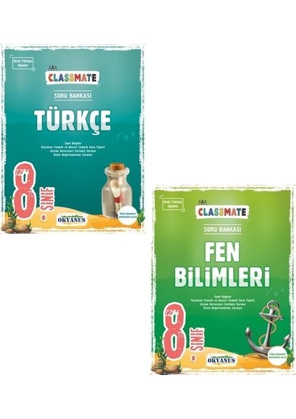 8. Sınıf Türkçe Fen Bilimleri Classmate Soru Bankası Seti Yeni 2022