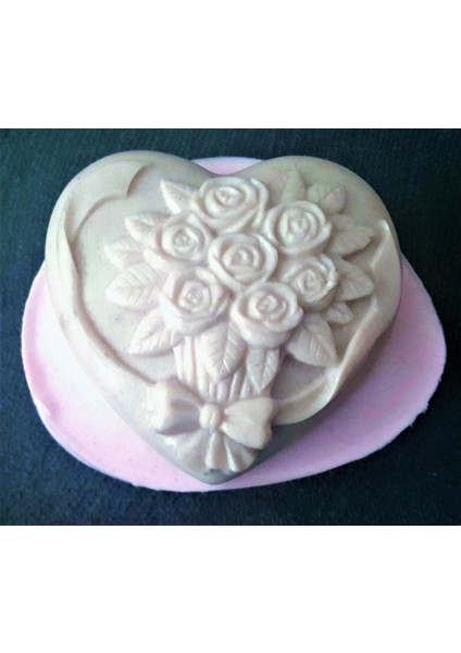 Kalp Gül Çiçek Demet 7cm Silikon Kalıp K-097 fiyatları