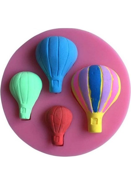 4'lü Minyatür 3cm Uçan Balon Silikon Kalıp K-210