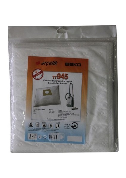 Arçelik TT945 Toz Torba 5 Adet