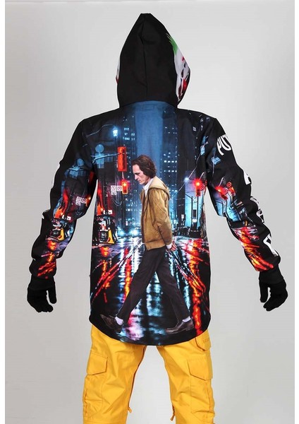 Su Geçirmez Snowsea Joker Ateş Snowboard Hoodie Mont, Özel Tasarım Kayak Mont Hoodie modelleri