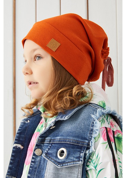Kız Bebek Çocuk Kiremit Şapka Bere El Yapımı Rahat Cild Dostu %100 Pamuklu Kaşkorse