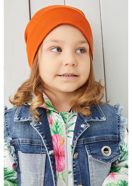 Kız Bebek Çocuk Kiremit Şapka Bere El Yapımı Rahat Cild Dostu %100 Pamuklu Kaşkorse fırsatları