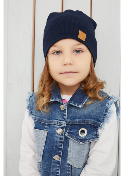 Kız Bebek Çocuk Lacivert Şapka Bere El Yapımı Rahat Cild Dostu %100 Pamuklu Kaşkorse fiyatları