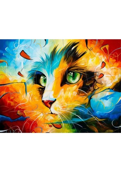 Kedi Portre 2 Sayılarla Boyama Seti Rulo 40 x 50 cm
