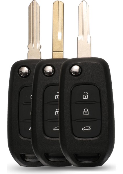 Yeni Renault Megane4 3 Buton Sustalı Anahtar Kabı 2016+ modelleri