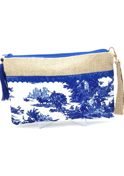 Bleu Blanc El Çantası / Clutch Çanta
