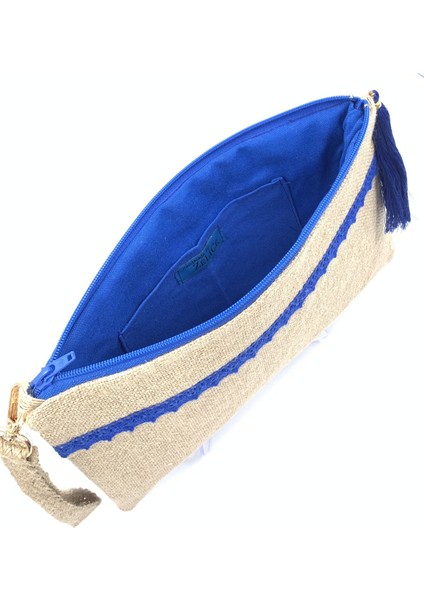 Bleu Blanc El Çantası / Clutch Çanta