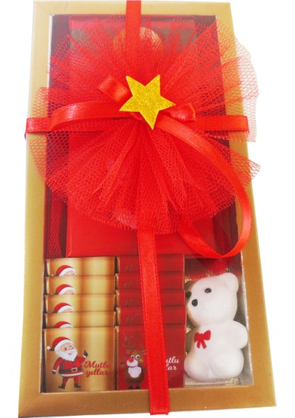 Gold Asetat Kutuda Sevimli Geyikli Yılbaşı Çikolatası fiyatları