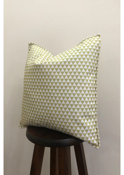 geometrik üçgen desenli minimal modern kırlent kılıfı fiyatları