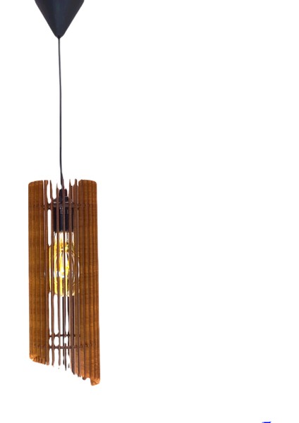 Modern Tornado Ahşap Mdf Lazer Kesim Rustik Salon Avize