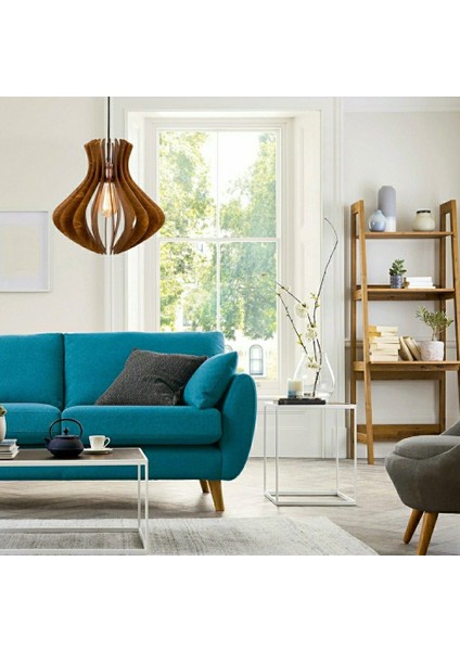 Modern Ahşap Mdf 3D Lazer Kesim Rustik Salon Avize