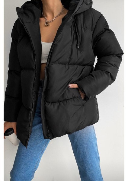 Oversize Kapüşonlu Şişme Mont fiyatları