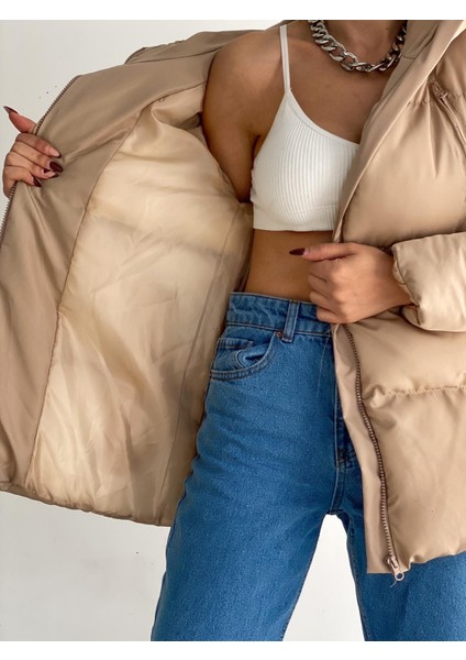Oversize Kapüşonlu Şişme Mont fiyatları