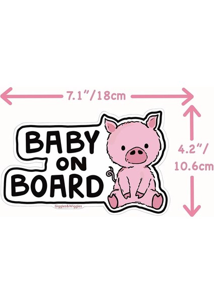 Baby On Board Domuzcuk Araç Motor Sticker, 18 x 10 cm