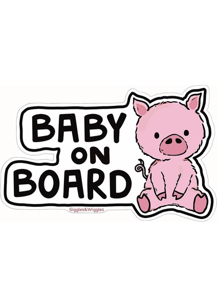 Baby On Board Domuzcuk Araç Sticker, 18 x 10 cm