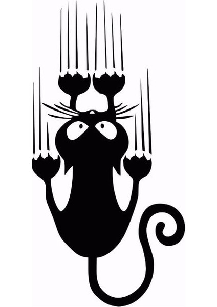 Kedi Temalı Araç Motor Sticker, 15 cm