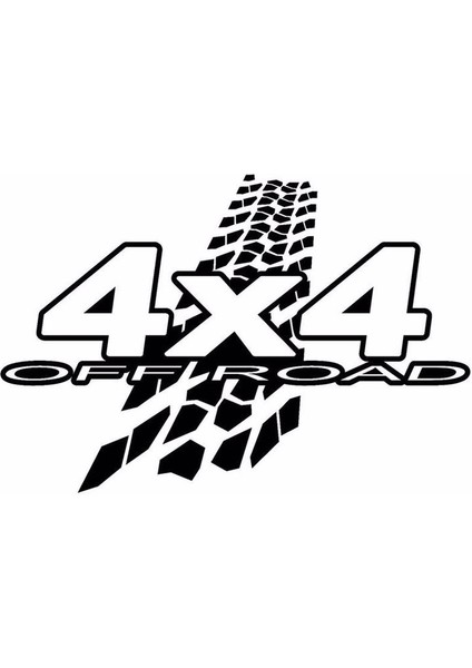 4x4 Off Road Araç Motor Sticker, 15 cm
