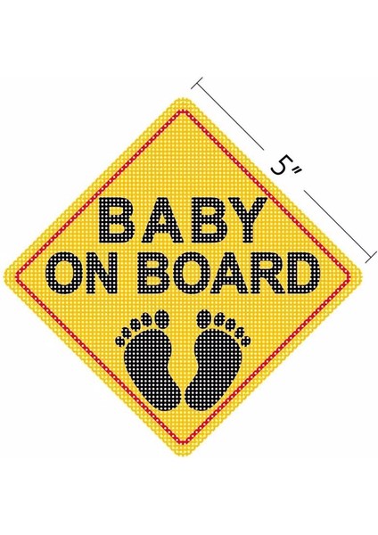 Baby On Board Araç Motor Sticker, 18 x 10 cm