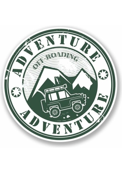 Adventure Off Road Araç Sticker, 20 cm