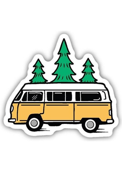 Karavan Araç Sticker, 15X7 cm