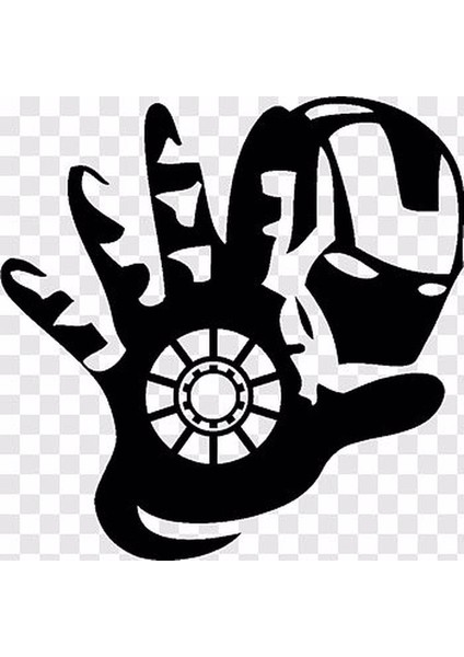 Iron Man Araç Sticker, 12 cm