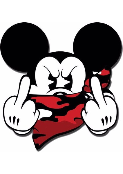 El Işareti Baskılı Araç Motor Sticker, 15 cm