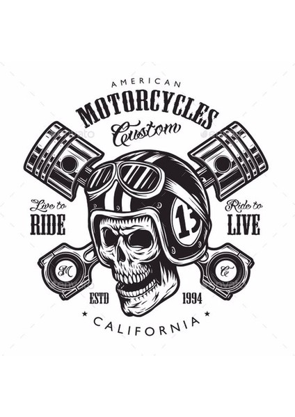 Kuru Kafa Motor ve Kask Sticker, 10 cm