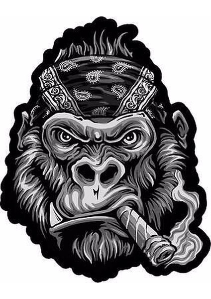 Goril Motor Sticker, 12 cm