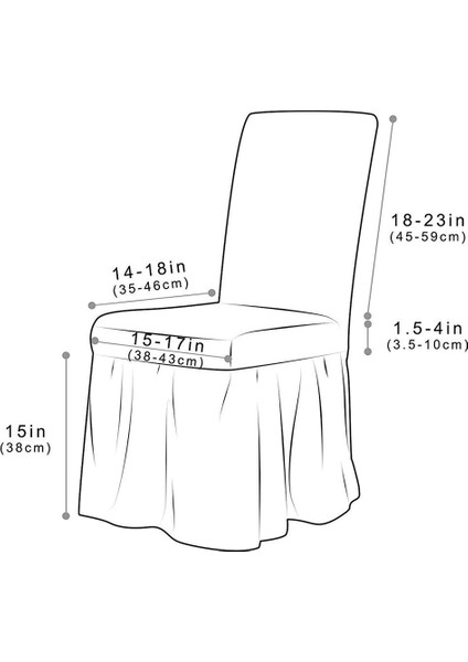 Bürümcük Sandalye Kılıfı,sandalye Örtüsü Etekli, Lastıkli, Standart 6li fiyatları