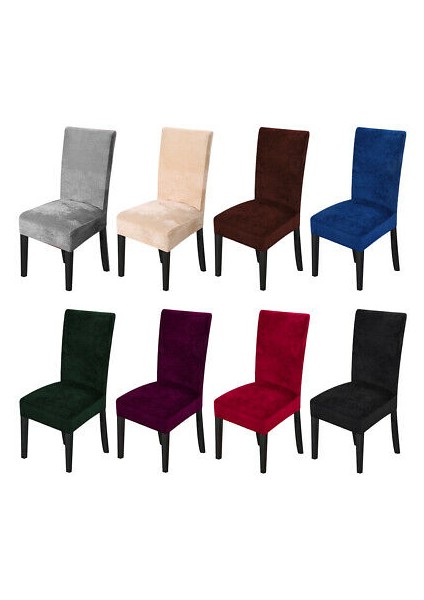 Ipek Kadife Sandalye Kılıfı,sandalye Örtüsü, Lastıkli, Standart 6li modelleri