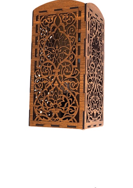 Otantik Desenli Modern Ahşap Mdf Lazer Kesim Rustik Salon Aplik